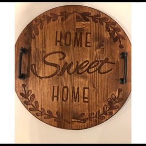 Home sweet home tray with handles